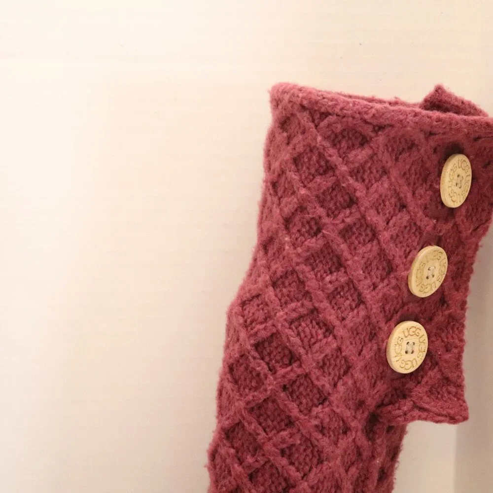 UGG Women's Sock‎ Boot Maroon Size 7 Made in Australia Upper Material Cotton